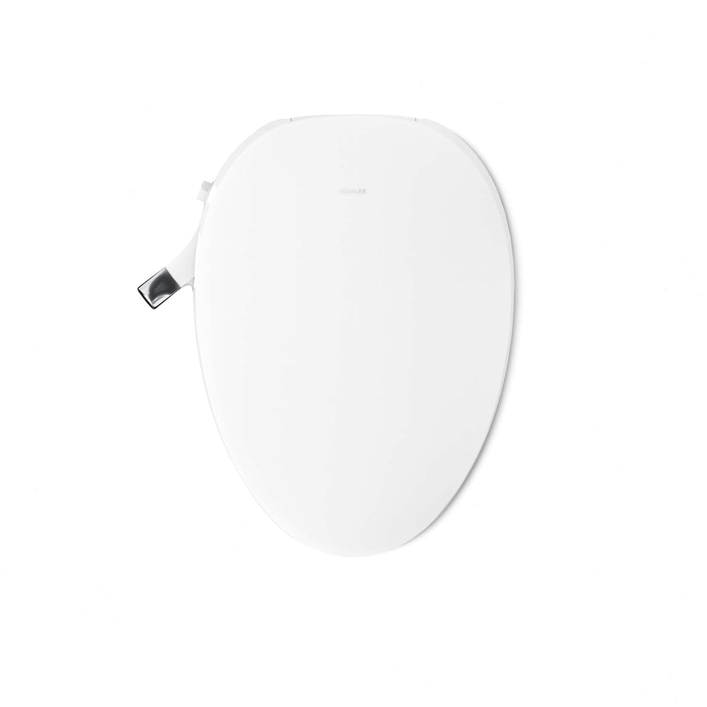 Kohler PureWash M300 Manual Elongated Bidet Toilet Seat, Chrome Handle, Quiet-Close Lid Prevents Slamming, Toilet Bidet, Easy Installation with Quick-Release Hinges, Self-Cleaning Wand