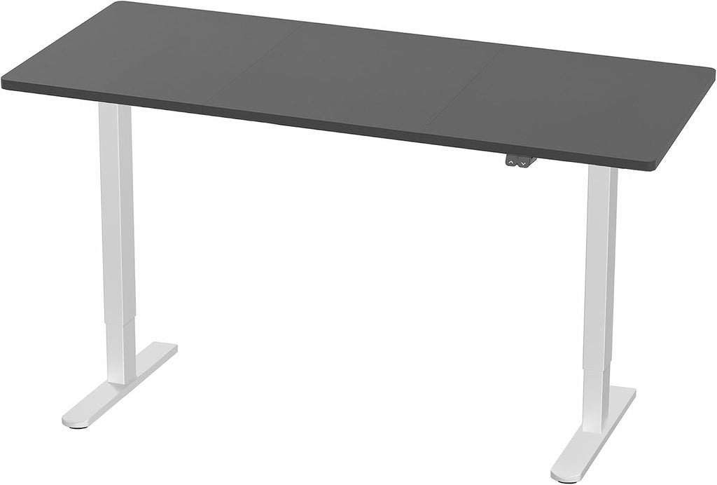 VIVO Electric 60 x 30 inch Stand Up Desk, Height Adjustable, Black Top White Frame, Home and Office Furniture Sets, DESK-KIT-0W6B
