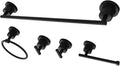 Kingston Brass BAH8212478MB Concord 5-Piece Bathroom Accessory Set, Matte Black