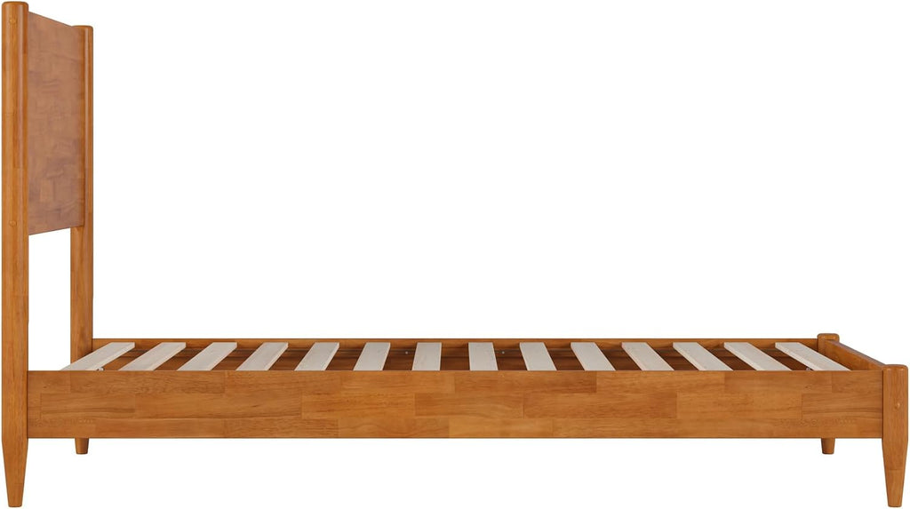 AFI, Pasadena Twin Solid Wood Low Profile Platform Bed, Light Toffee
