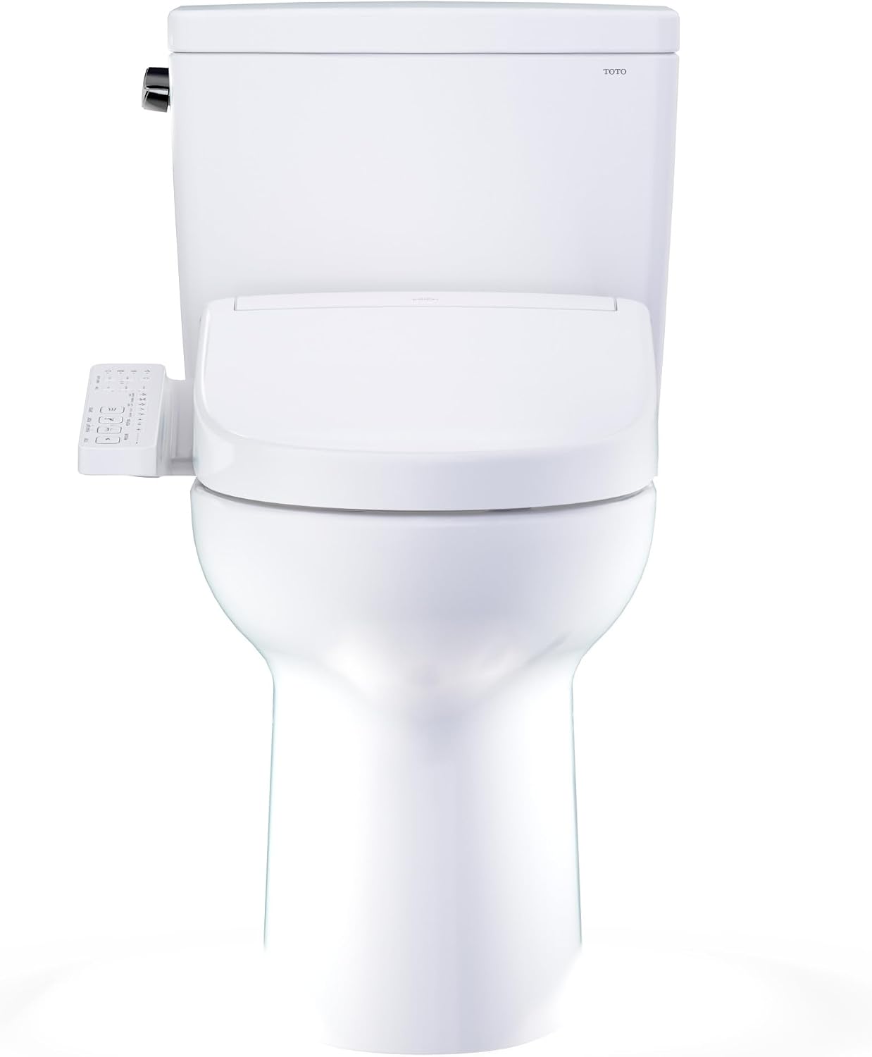 TOTO® Drake® WASHLET®+ Two-Piece Elongated 1.6 GPF TORNADO FLUSH® Toilet with S2 Bidet Seat, Cotton White - MW7763346CSG#01