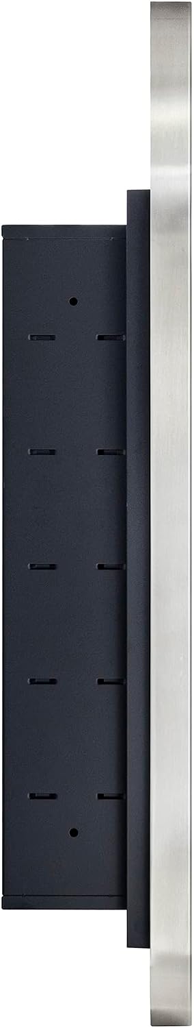 Brushed Nickel Arched Recessed Bathroom Medicine Cabinet with Mirror Stainless Steel Metal Framed Rectangular Bathroom Cabinet with Mirror 16x28.3''