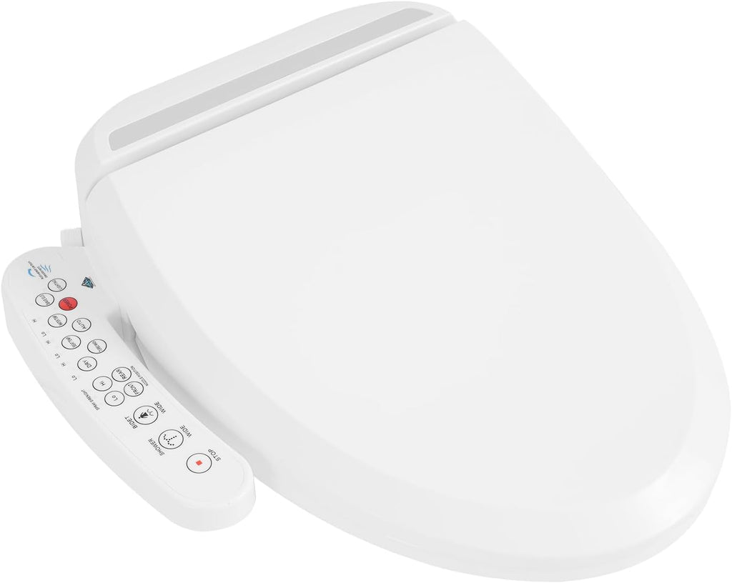 Bidet Toilet Seat, Electric Heated Toilet Seat with Intelligent Control Panel and Temperature Control, Smart Toilet Heated Seat with Massage Function & Night Light, Toilet Heated Seat for Home Bedroom