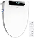 Electric Bidet Toilet Seat Elongated, Heated Bidet Seat with Instant Warm Water, Warm Air Dryer, Self-Cleaning Stainless Steel Nozzle, Heated Seat, Night Light, Remote Control, Soft Close