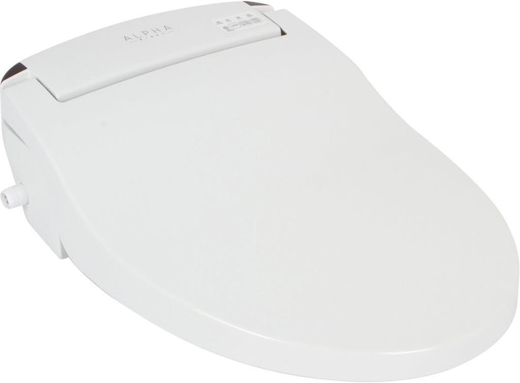 ALPHA BIDET JX2 Round Bidet Toilet Seat, White, Endless Warm Water, *NEW* Bowl Mist, LED Light, Quiet Operation, Wireless Remote, Stainless Steel Nozzle, Sittable Lid, 3 Year Warranty