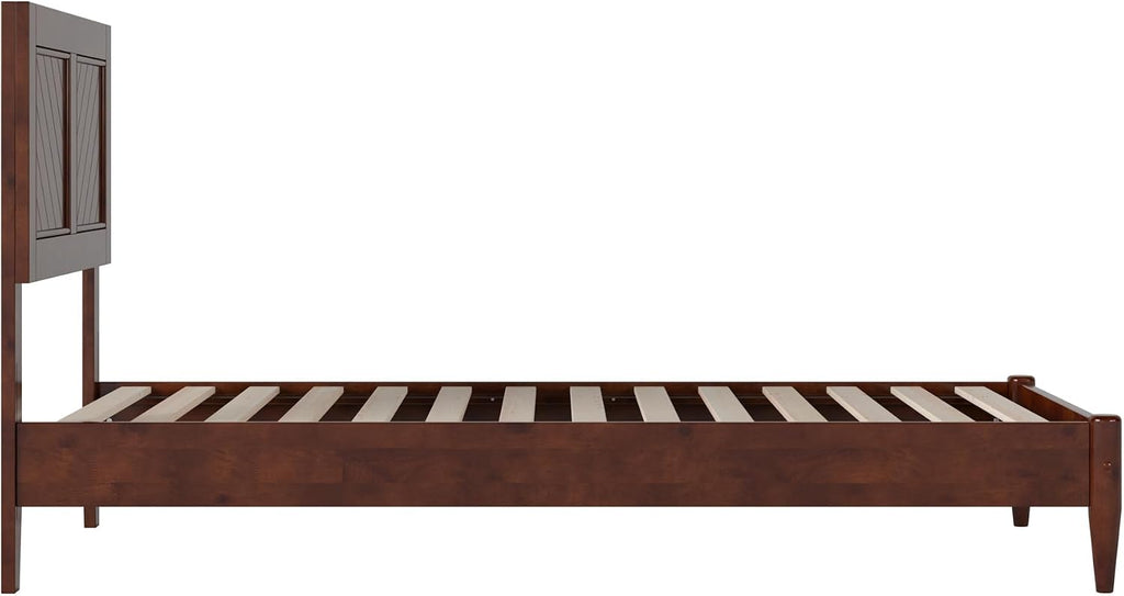 AFI, Berkshire Twin Solid Wood Low Profile Platform Bed, Walnut