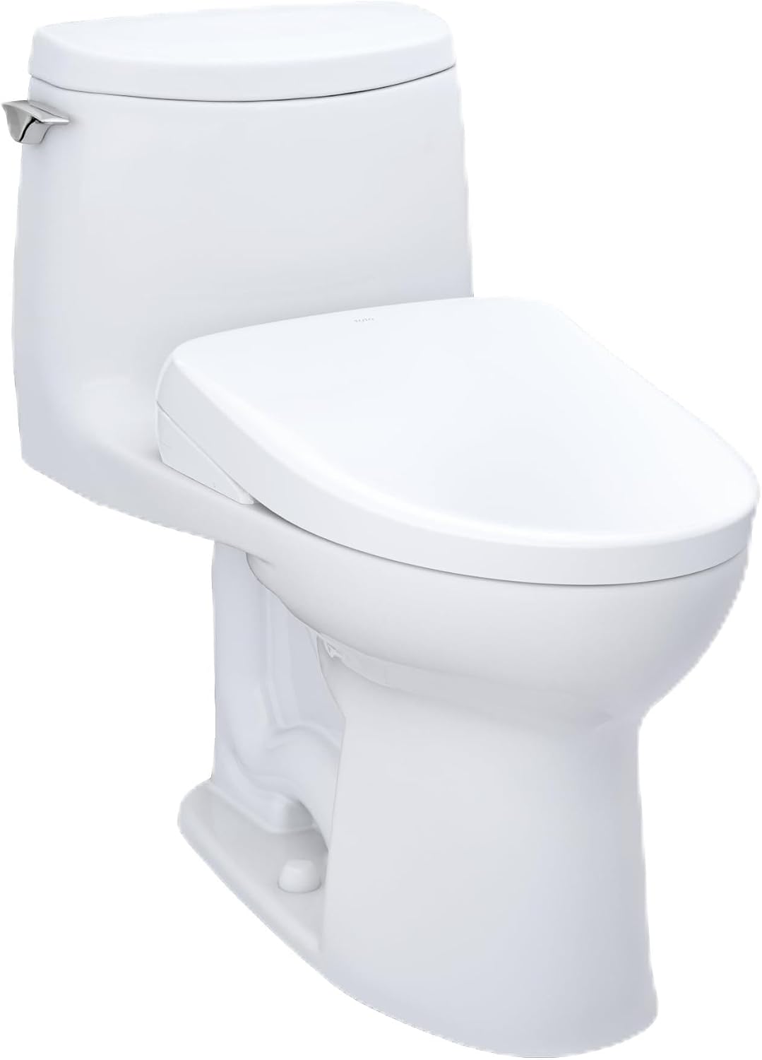 TOTO® WASHLET®+ UltraMax® II 1G® One-Piece Elongated 1.0 GPF Toilet with Auto Flush WASHLET®+ S7 Contemporary Bidet Seat, Cotton White - MW6044726CUFGA#01