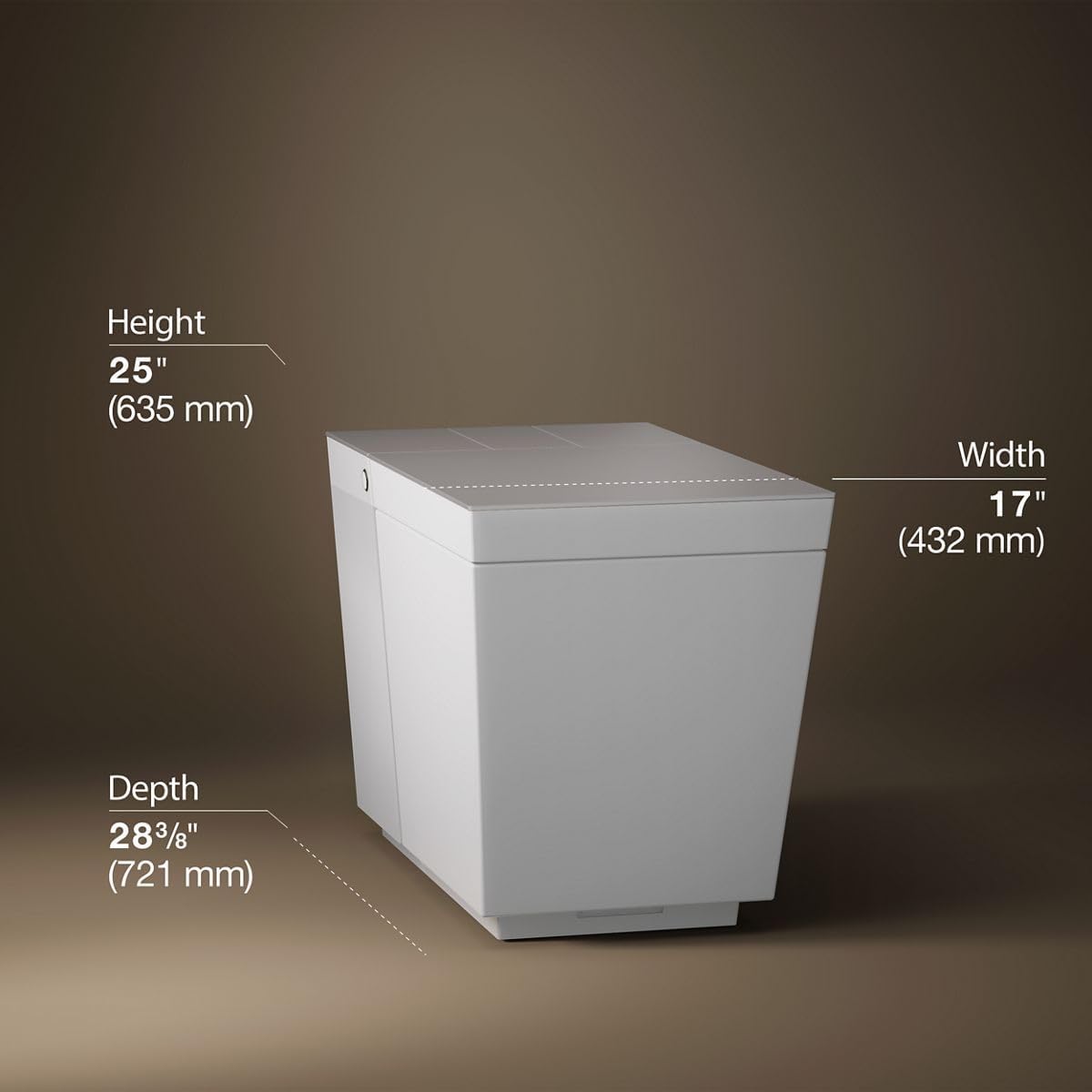 KOHLER K-30754-PA-0 NUMI® 2.0 Comfort Height® Smart Toilet With Bidet Built In, Bidet Toilet Seat, Dual Flush, Quiet Close, Hands-Free Opening, White