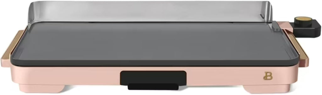 Extra Large Electric Griddle 12x22 Inch, 1500W Nonstick Countertop Griddle with Removable Backsplash and Adjustable Temperature Control for Family Breakfast & Indoor Cooking (Rose)