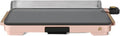 Extra Large Electric Griddle 12x22 Inch, 1500W Nonstick Countertop Griddle with Removable Backsplash and Adjustable Temperature Control for Family Breakfast & Indoor Cooking (Rose)