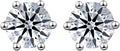 0.3/0.5/1 Carat Lab-Grown Diamond Stud Earrings for Women| S925 Sterling Silver Studs | Hypoallergenic Fine Jewelry | 6-Prong Basket, Push Back Nut | VVS2/VS1/VVS Clarity, D Color, Round Cut,