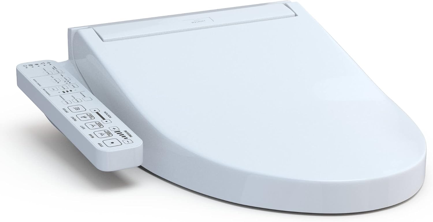TOTO® WASHLET® C2 Electronic Bidet Toilet Seat with PREMIST and EWATER+ Wand Cleaning, Elongated, Cotton White - SW3074#01