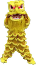 Chinese New Year Decorations Lion Dance Artificial Hair Mascot Lion Dance Head Folk Dragon Dance for Adult Spring Festival Party Supplies(Yellow)