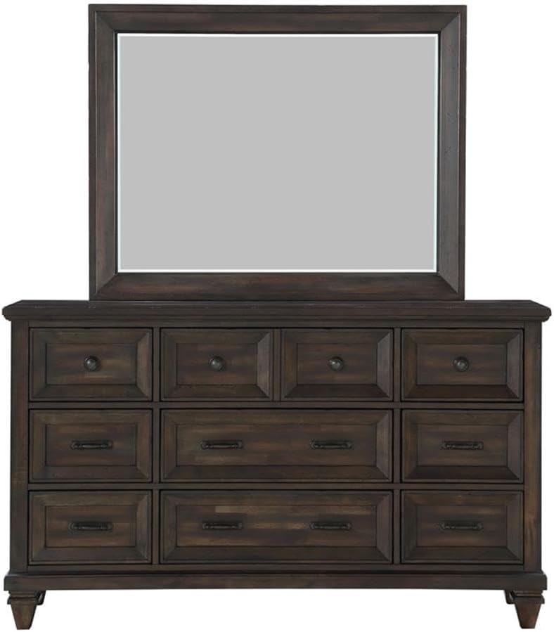 New Classic Furniture Sevilla 6-Piece Wood King Bedroom Set in Walnut