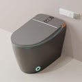 Smart Toilet - Auto Open/Close, One Piece Elongated Design, LED Display Comfort Height Toilet, Foot Sensor Flush, Auto Flush System, Heated Seat, Night Light for Modern Bathroom