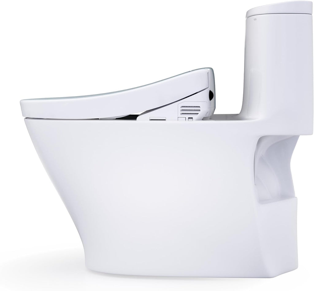 TOTO® WASHLET®+ Nexus® One-Piece Elongated 1.28 GPF Toilet and WASHLET S5 Bidet Seat, Cotton White - MW6423446CEFG#01
