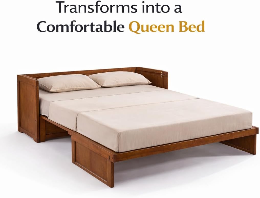 NIGHT & DAY Furniture Murphy Cube Cabinet Bed (Cherry)