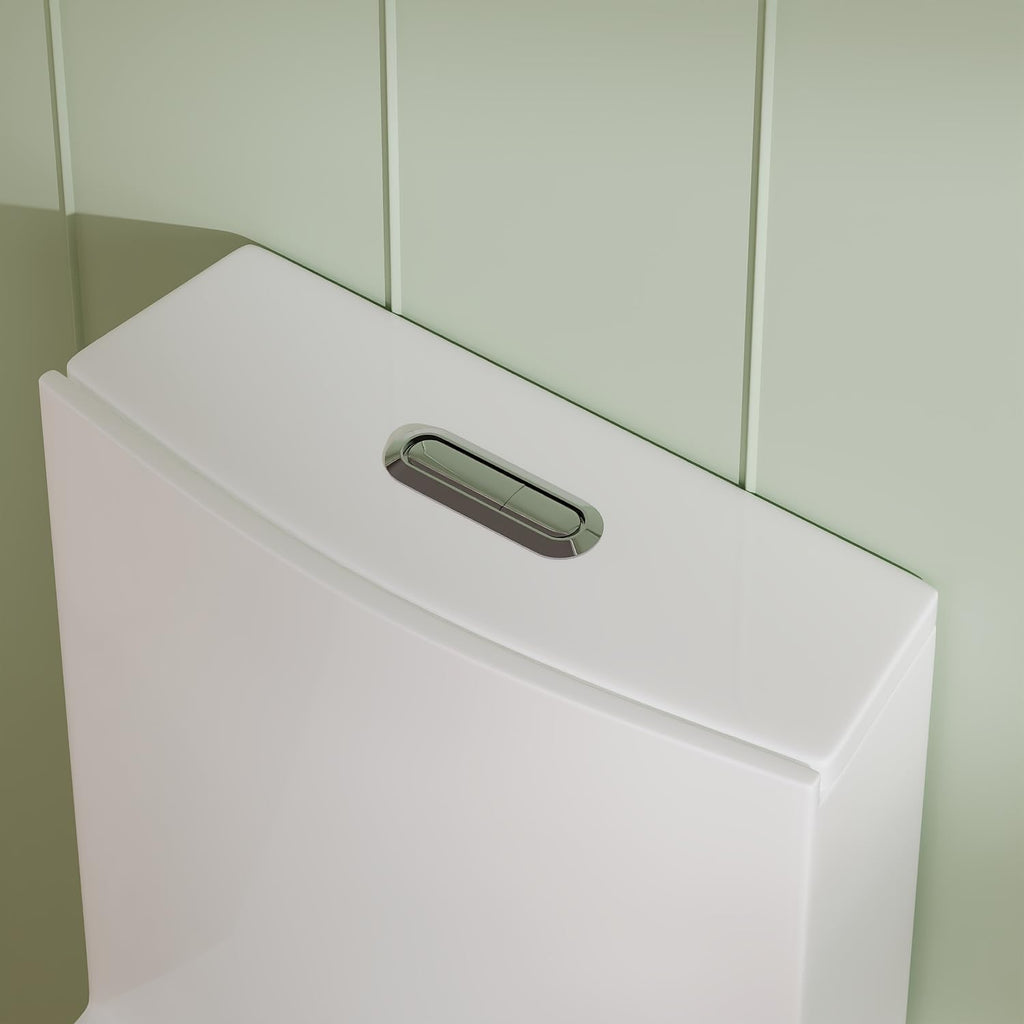 DeerValley Elongated One Piece Toilet with Comfortable Chair Seat Height, Dual Flush Toilet 1.1/1.6 GPF and 10' Rough-in Toilet Bowl DV-1F52102R