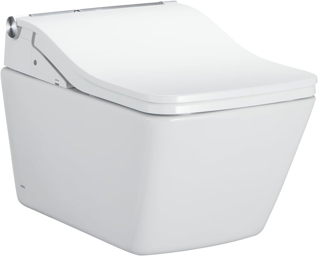TOTO® SW WASHLET®+ Ready Square Electronic Bidet Toilet Seat with Auto Flush Ready Cotton White - SW4549AT60#01
