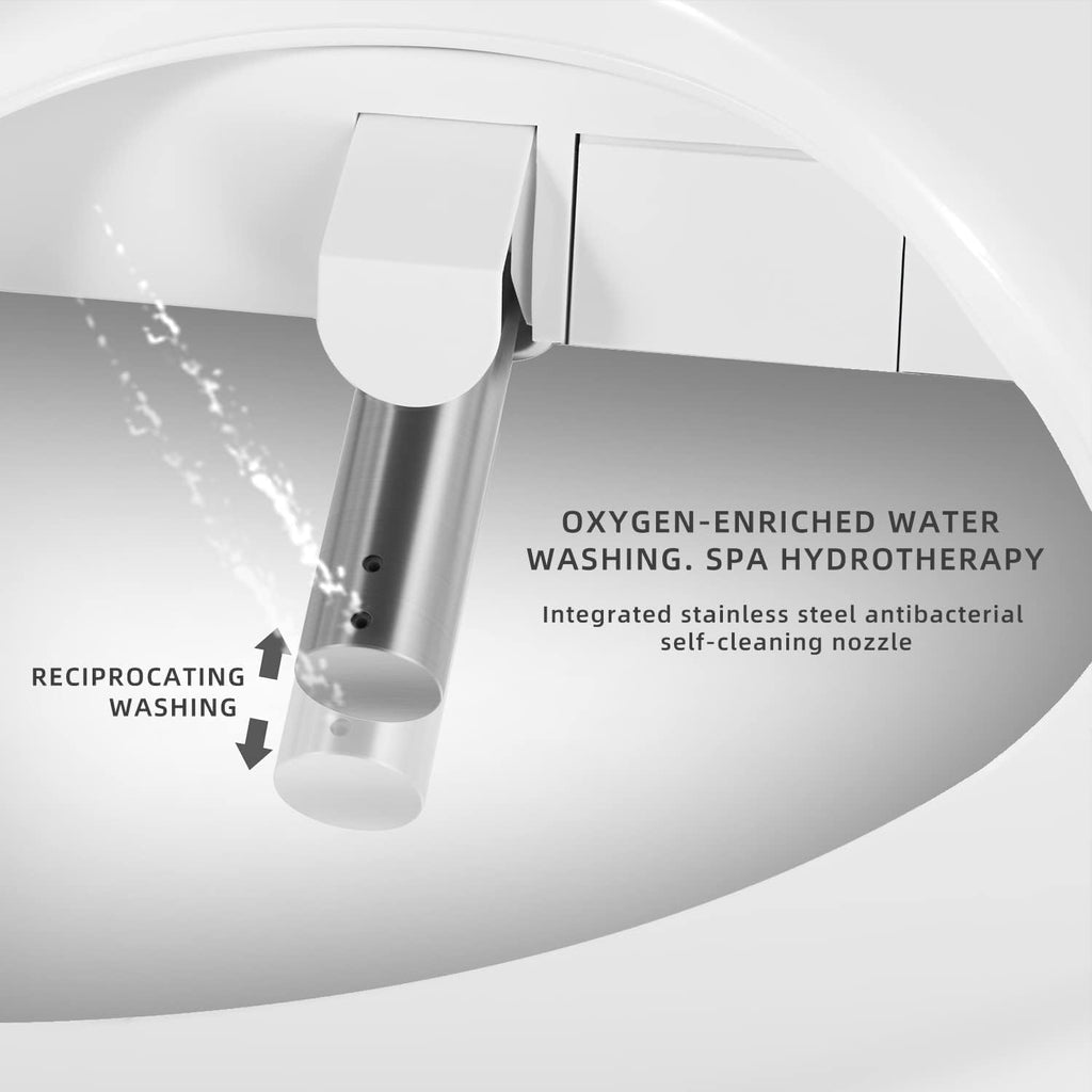 X7 Bidet Toilet Seat, Elongated Bidet Attachment for Toilet Warm Water with Soft Close, Electric Heated Bidet Seat with Water Filtration