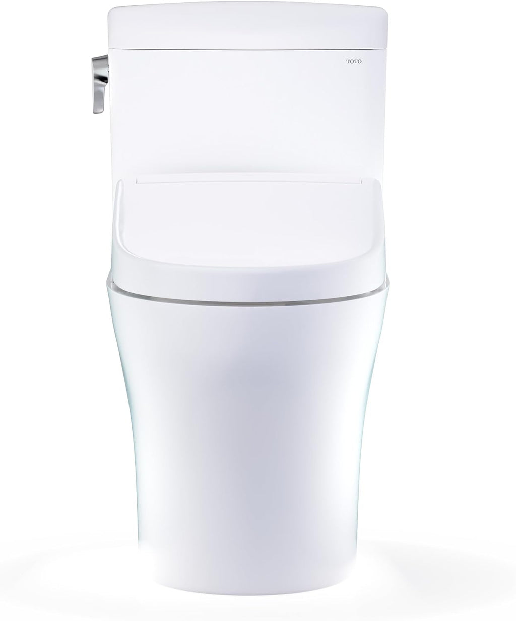 TOTO® WASHLET®+ Aquia IV® Cube Two-Piece Elongated Dual Flush 1.28 and 0.9 GPF Toilet with S5 Bidet Seat, Cotton White - MW4363446CEMFGN#01