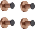 Rose Gold Matte Black Bathroom Accessories Bathrobe Hook Paper Towel Holder Towel Bar Set,4 PCS Robe Hook