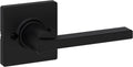 Kwikset Casey Dummy Door Handle,Sided Lever for Closets,French Double Doors,and Pantry,Matte Black Non-Turning Reversible Interior Push/Pull Lever,with Microban Protection,(Pack of 12)
