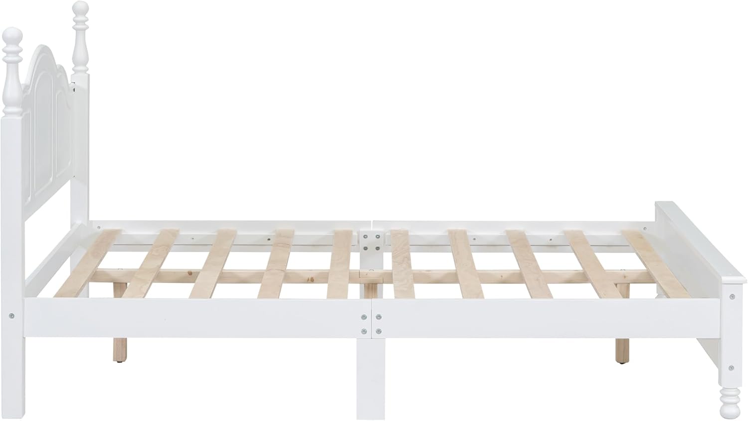 Harper & Bright Designs 3 Pieces Bedroom Sets Full Size Platform Bed with Headboard and Two Nightstand, Solid Wood Bedroom Furniture Sets for Boys Girls Kids Teens Adults - White