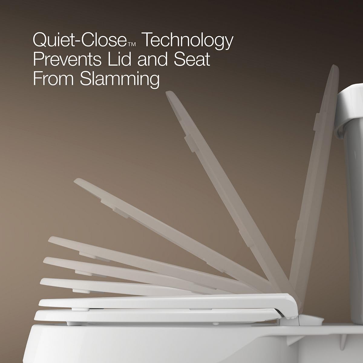 KOHLER 78052-RL-0 Rutledge ReadyLatch Quiet Close Rount Toilet Seat, Slow Close Lid and Seat, Grip-Tight Bumpers and Installation Hardware, White (Pack of 2)