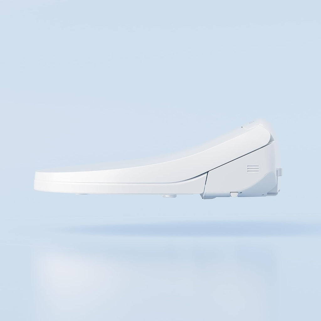 Lotus Bidet ATS-500 Elongated | Heated Toilet Seat with Adjustable Warm Water Wash, Stainless Steel Nozzle, Side Control Panel, Warm Air Dryer, Eco Mode, Easy DIY Installation