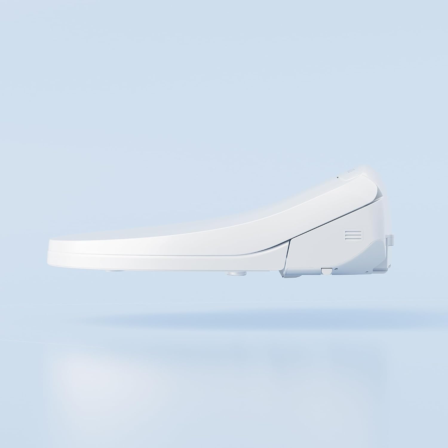 Lotus Bidet ATS-500 Elongated | Heated Toilet Seat with Adjustable Warm Water Wash, Stainless Steel Nozzle, Side Control Panel, Warm Air Dryer, Eco Mode, Easy DIY Installation