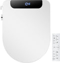 Electric Bidet Toilet Seat, Warm Water with Air Dryer, Heated Seat and Slow Close Lid, Front and Rear Wash, LED Nightlight, Wireless Remote, Round, 102D