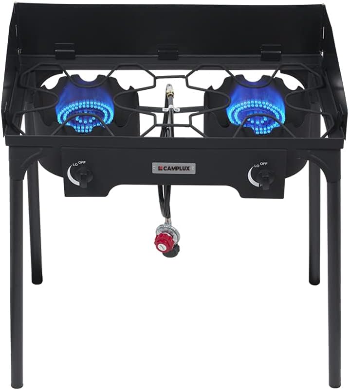 Camplux Camping Stove 2 Burners, Propane Burner 260,000 BTU, Heavy Duty Gas Stoves for Outdoor Cooking