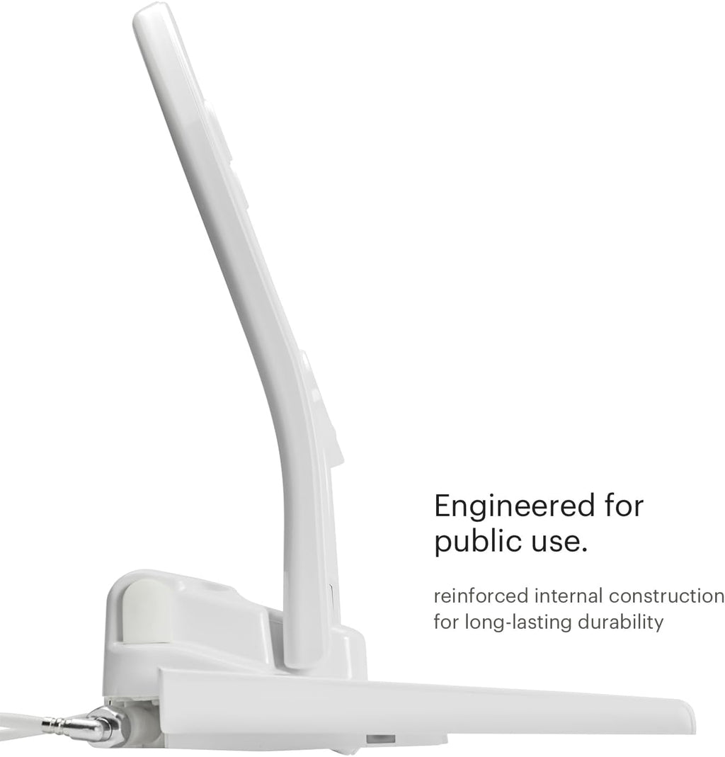 Brondell Commercial Bidet Toilet Seat, Swash Thinline T22, Open Front Cover, Side Arm Control, Heated Seat, Warm Water Wash, Warm Air Dryer, Self-Cleaning Stainless Steel Nozzle, Slim Design, White