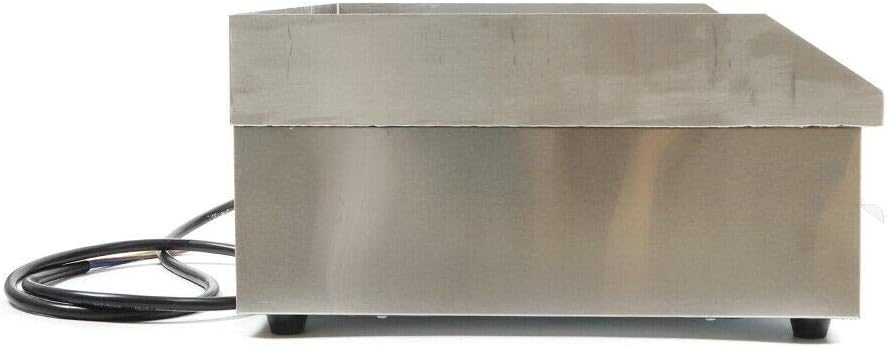 Commercial Flat Top Griddle, 3000W Electric Teppanyaki Griddle Nonstick Stainless Steel Countertop Grill with Adjustable Thermostatic Control 122°F-572°F 21.6'x13.8'(NO PLUG)