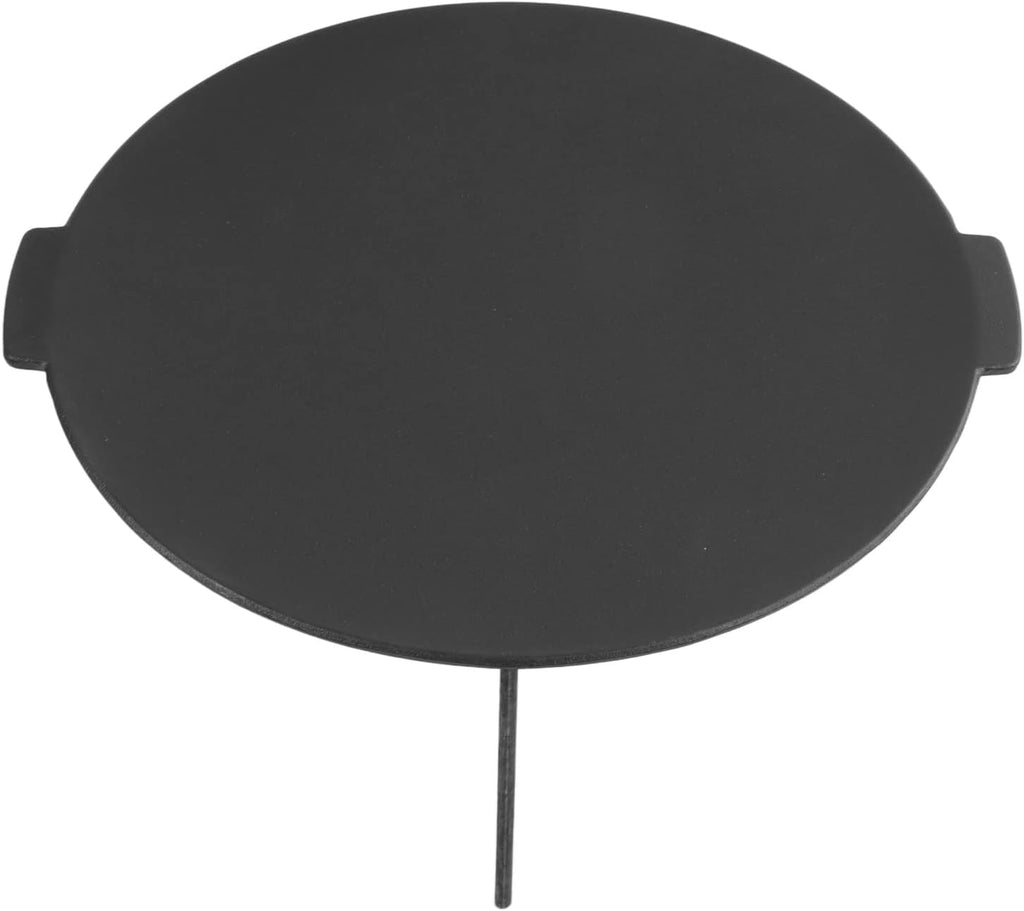 Kikumi BBQ Grill Round Heat Resistant Cast Iron Smokeless Grill for Indoor Outdoor Camping and BBQ Parties