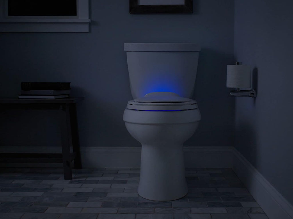 TRANSITIONS® NIGHTLIGHT Q3 TOILET SEAT, Non Ready Latch, Elongated, WHITE