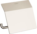hansgrohe AddStoris Modern Toilet Paper Holder with Cover in Polished Nickel, 41753830