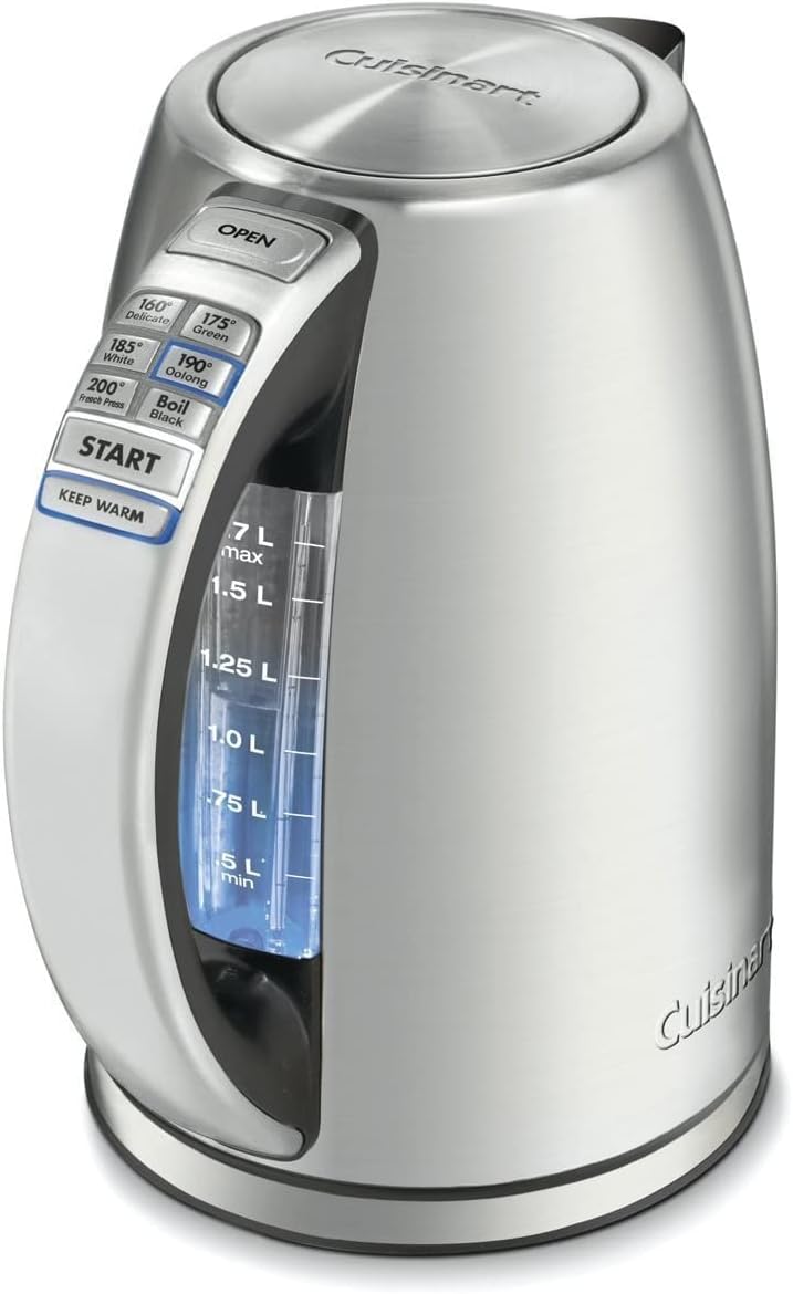 LUXE Bidet NEO 185 - Self-Cleaning, Dual Nozzle, Non-Electric Bidet Attachment for Toilet Seat & Cuisinart 1.7-Liter Stainless Steel Cordless Electric Kettle with 6 Preset Temperatures