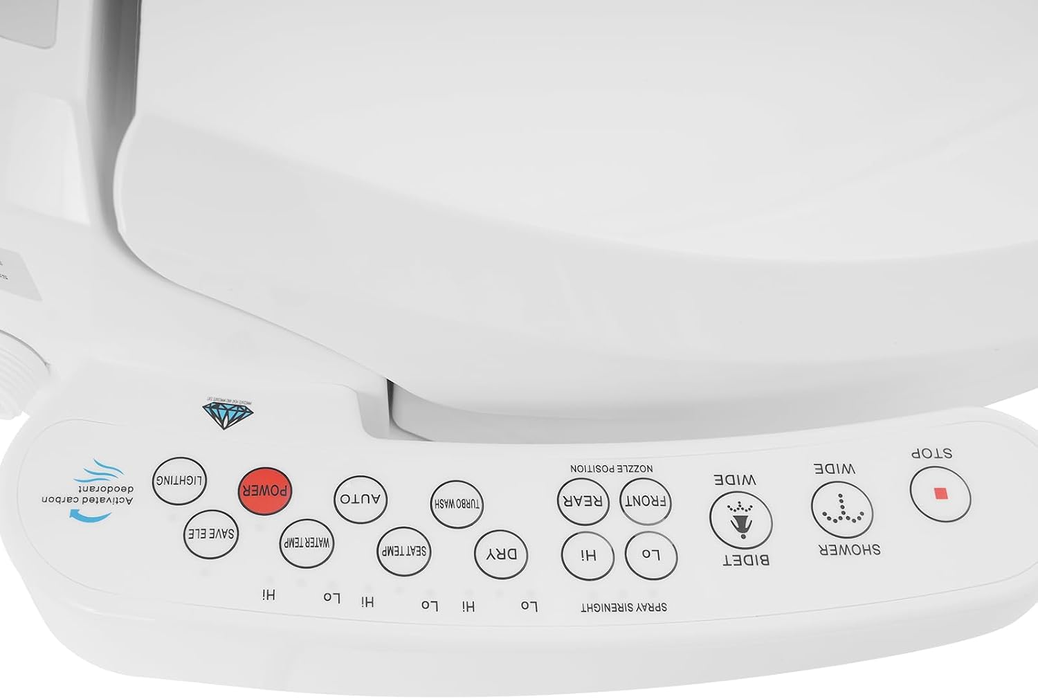 Bidet Toilet Seat, Electric Heated Toilet Seat with Intelligent Control Panel and Temperature Control, Smart Toilet Heated Seat with Massage Function & Night Light, Toilet Heated Seat for Home Bedroom