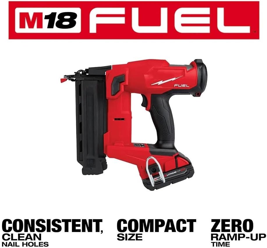 2746-21CT Brushless Cordless Brad Nailer for Milwaukee M18 18V FUEL 18-Gauge Brad Nailer Kit