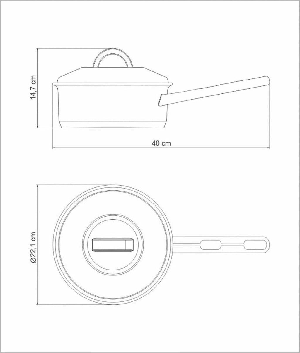 Tramontina 62501/200 Solar, Bottom 3-Layer Stainless Saucepan, 7.9 inches (20 cm), Thermal Conduction, 3-Layer Construction, Stainless Steel, Dishwasher Safe, Gas and Induction Compatible, Gift for