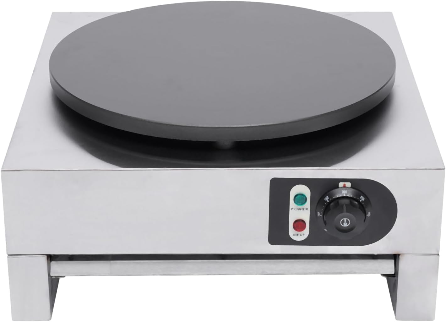 Electric Crepe Pancake Maker, 16 Inch Cast Iron Baking Pan Crepe Griddle Electric Crepe Machine Maker, Nonstick Commercial Crepe Maker, Temp. Range 122-572℉ for Crepes, Tortillas, Blintzes