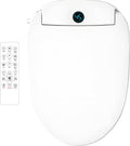 Smart Electric Bidet Toilet Seat Elongated, Dual Control Panel & Remote with LED Display, Instant Warm Water, Heated Seat, Warm Air Dryer, Night Light, Soft-Close Lid