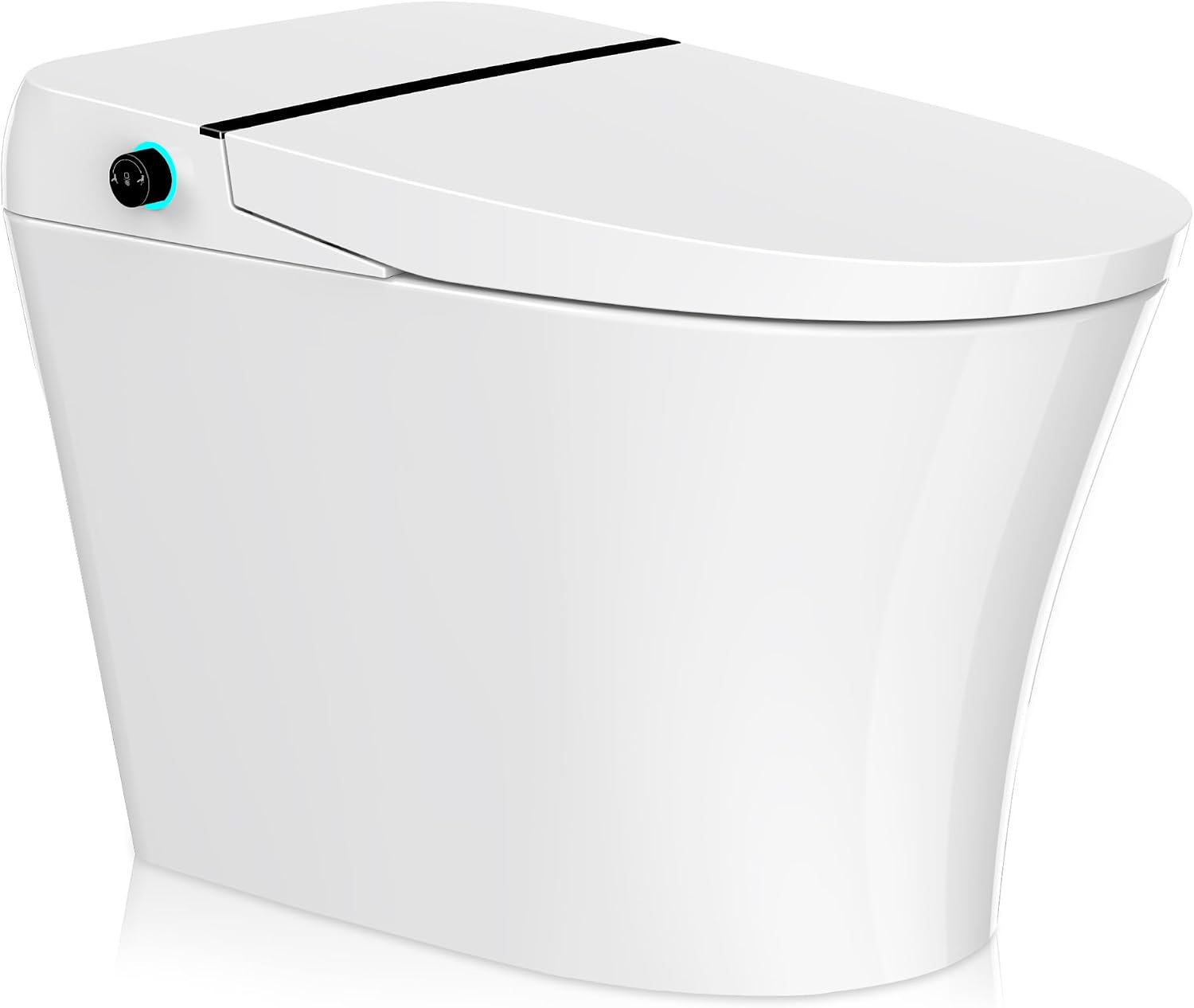 ANZZI Juno Smart One-Piece Toilet and Bidet Set White 26 in Heated Seat Front & Rear Wash Warm Air Dryer Foot Sensor Auto Flush Remote Control Soft-Close Lid Self-Cleaning Nozzles | TL-ST823WH