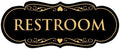 All Quality Designer Restroom Wall or Door Sign - Bathroom Signage | Durable Plastic and Easy Installation | (Multipacks)