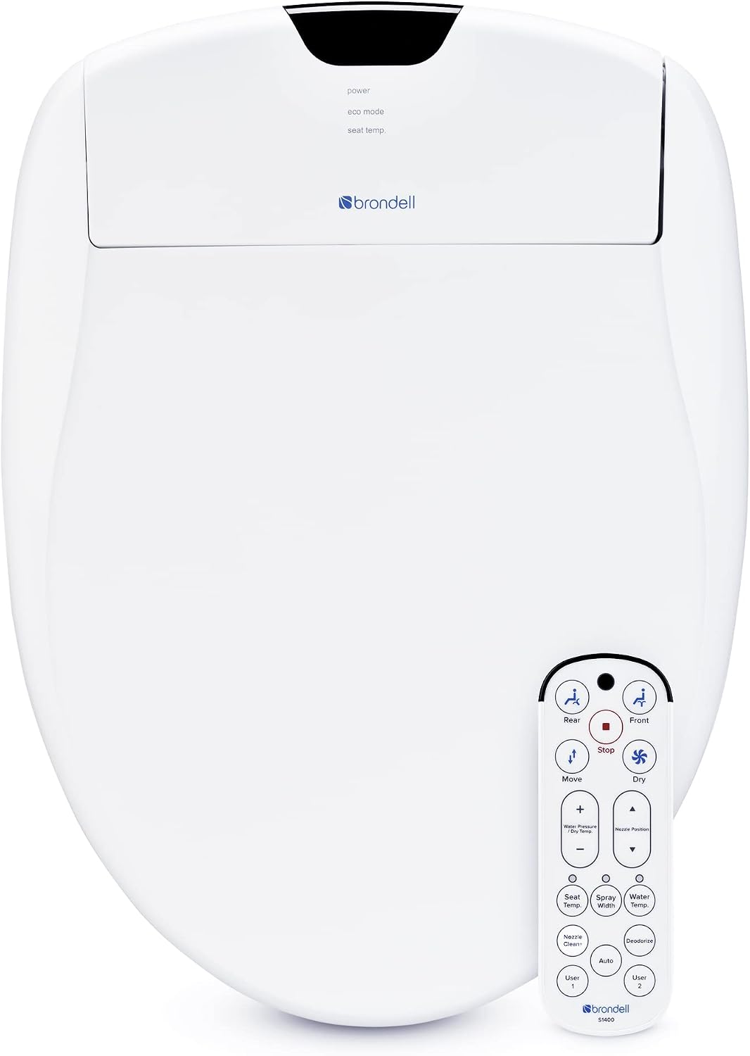 Brondell S1400-RW & SWF44 Bundle - Luxury Bidet Toilet Seat with Premium Carbon Water Filtration System for Round Toilets