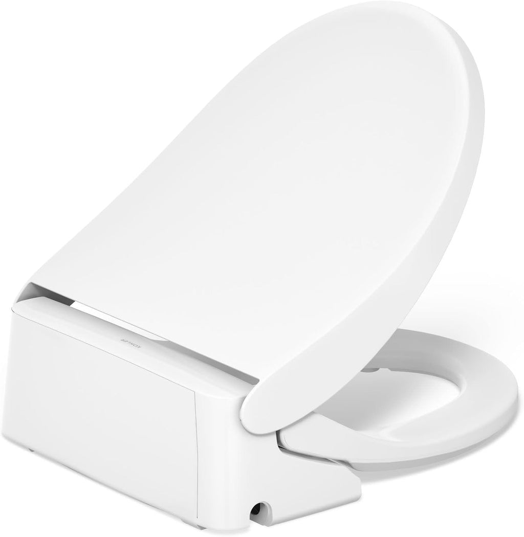 Kohler PureWash E880 Round-Front Bidet Toilet Seat With Remote, Warm Water, Quiet-Close Lid Prevents Slamming, Easy Installation with Quick-Release, Self-Cleaning Wand, Adjustable Water Pressure