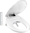 WLJBIDET Electric Heated Bidet Toilet Seat with Remote Control, Adjustable Warm Water & Pressure, Air Drying, Self-Cleaning Nozzle, Oscillating Cleaning, Display Screen, Slow Closed Lid - Round