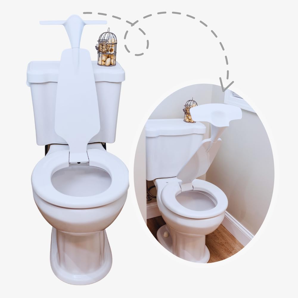 Toilet Seat with Urinal Attachment (Round) - Solution for Urine Splatter in our Bathroom - 100% Effective